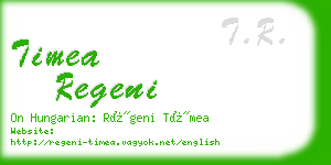 timea regeni business card